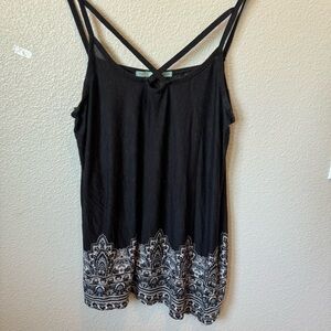 Maurices Black and White Relaxed Backless Camisole